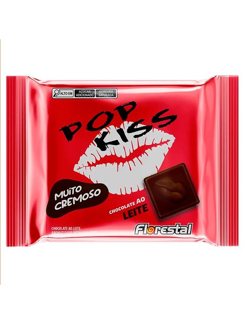 Tablete de Chocolate Pop Kiss Ao Leite 60g - Florestal