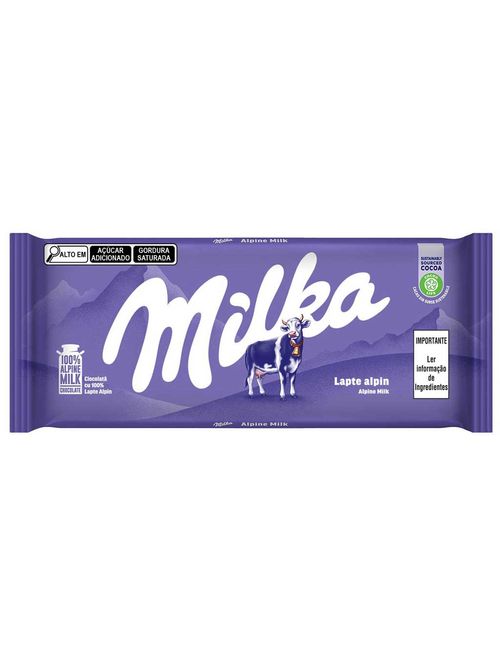 Tablete de Chocolate Ao Leite Tradicional 100g - Milka