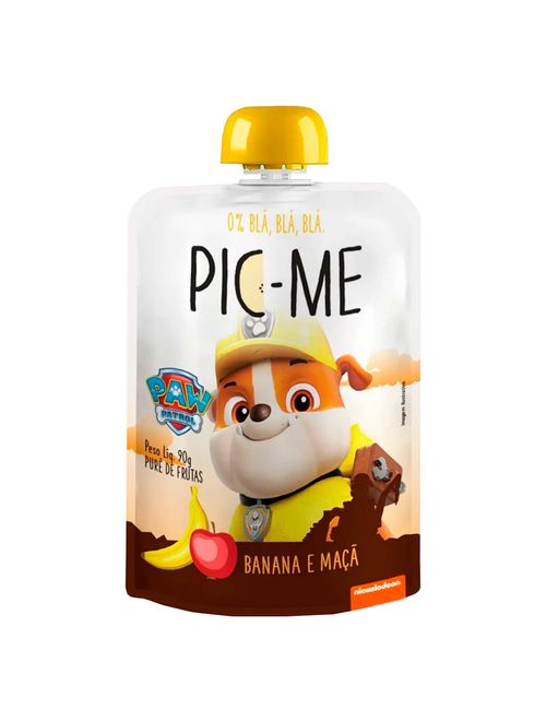 Purê de Frutas Pic Me Patrulha Canina Banana e Maçã 90g - Globalbev