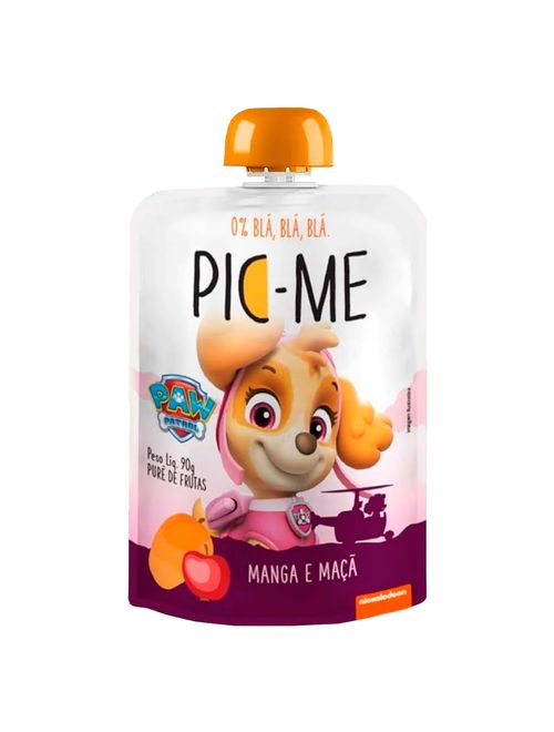 Purê de Frutas Pic Me Patrulha Canina Manga e Maçã 90g - Globalbev