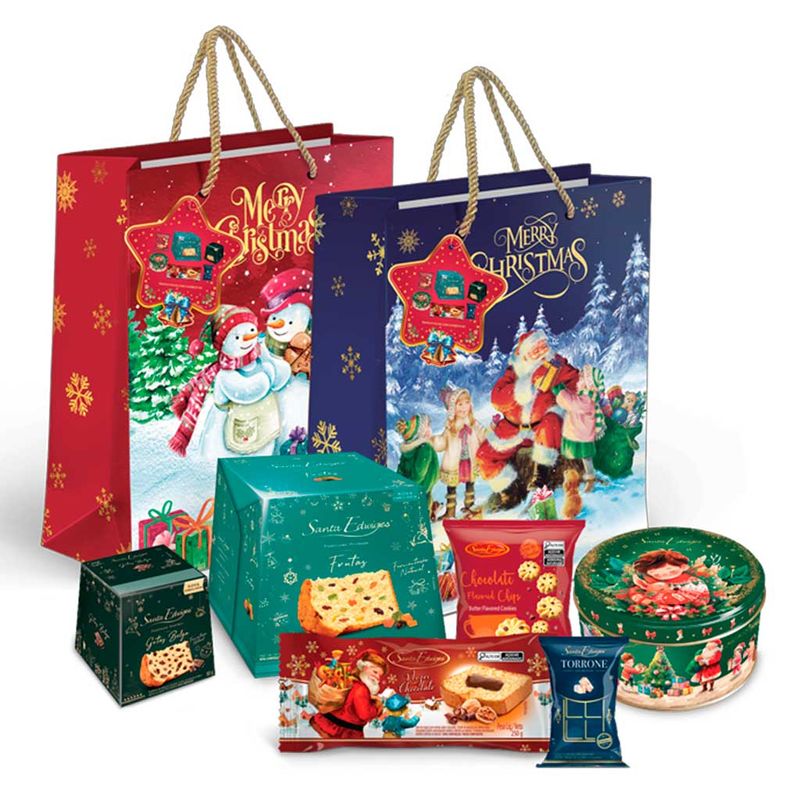 Kit-Natalino-Sacola-Glitter-6-Itens-Vermelho-Azul-103kg---Santa-Edwiges