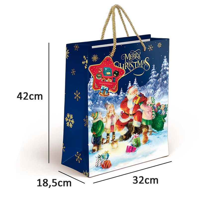 Kit-Natalino-Sacola-Glitter-6-Itens-Vermelho-Azul-103kg---Santa-Edwiges
