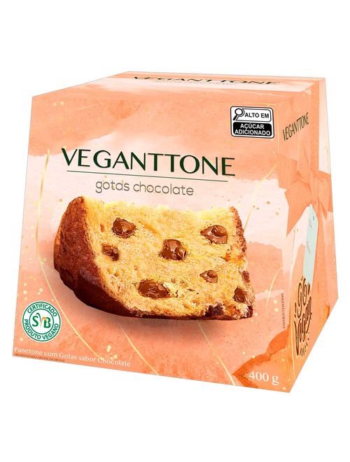 Panettone Veganttone Gotas Chocolate 400g - Romanato