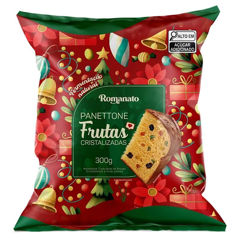 Panettone-Frutas-Cristalizadas-Flowpack-300g---Romanato