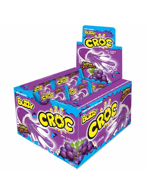 Chiclete Buzzy Recheado Croc Uva c/40 - Riclan