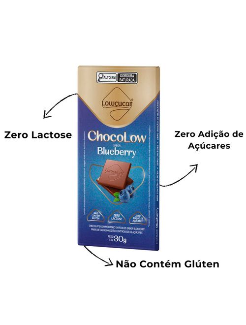 Tablete de Chocolate Chocolow Blueberry Diet 30g - Lowçúcar