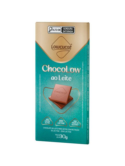 Tablete de Chocolate Chocolow Ao Leite Diet 30g - Lowçúcar