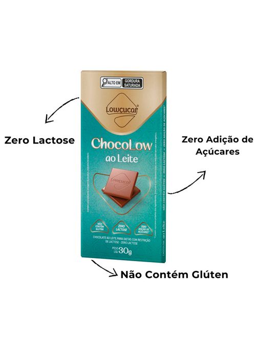 Tablete de Chocolate Chocolow Ao Leite Diet 30g - Lowçúcar