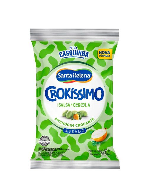 Amendoim Crokissimo Cebola e Salsa 1,01kg - Santa Helena