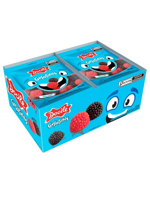 Mini Bala de Gelatina Amoras Gelatines 15g c/12 - Docile