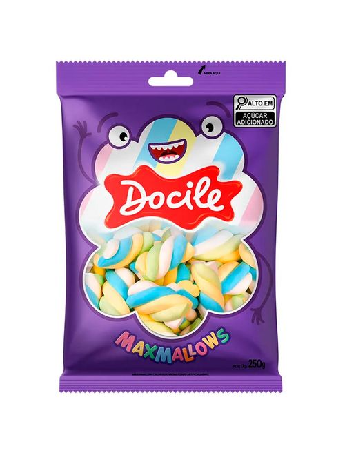 Marshmallow Twist Color 3 Azul, Amarelo, Verde e Branco 250g - Docile