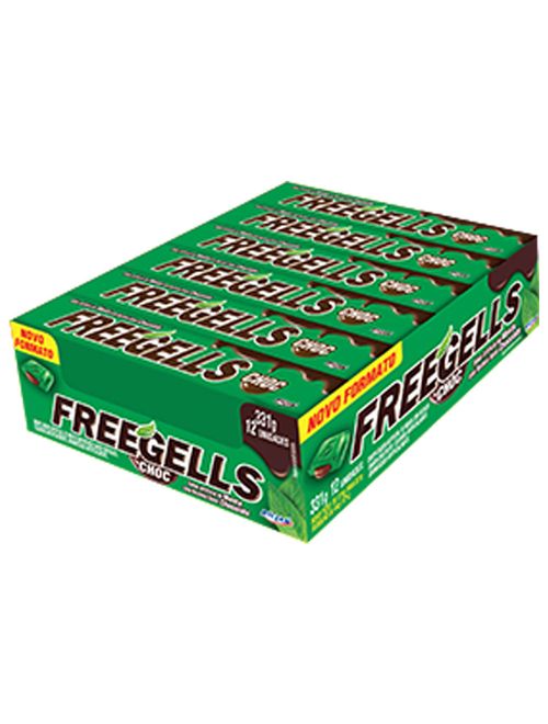 Drops Freegells Chocolate com Menta c/12 - Riclan
