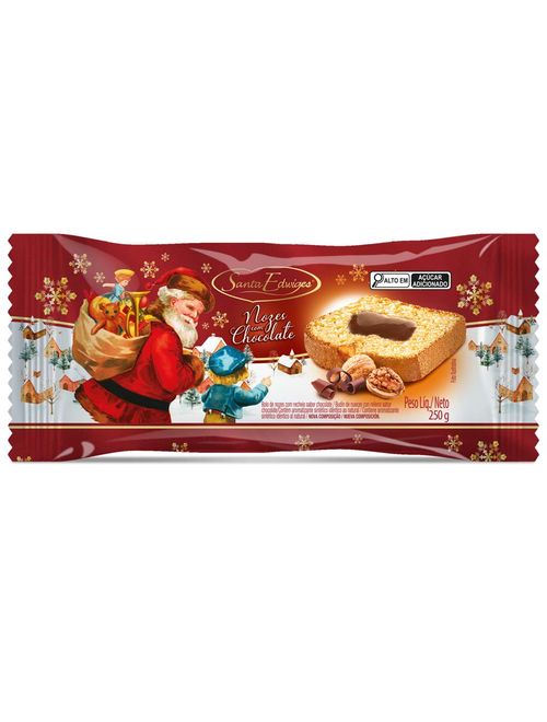 Bolo Natalino Nozes com Chocolate 250g - Santa Edwiges