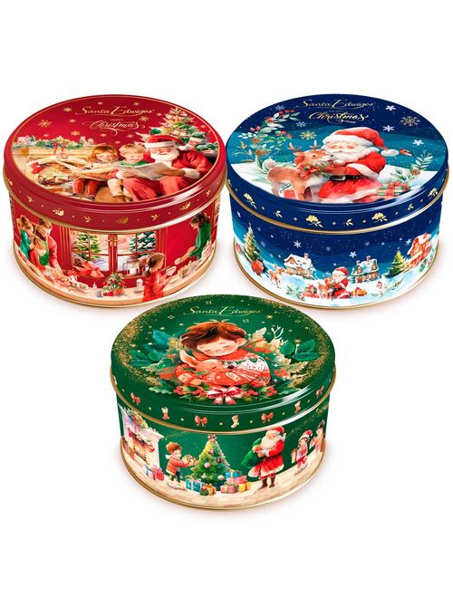 Lata Colecionável Mini Butter Cookies Natal Sortida 150g Un - Santa Edwiges