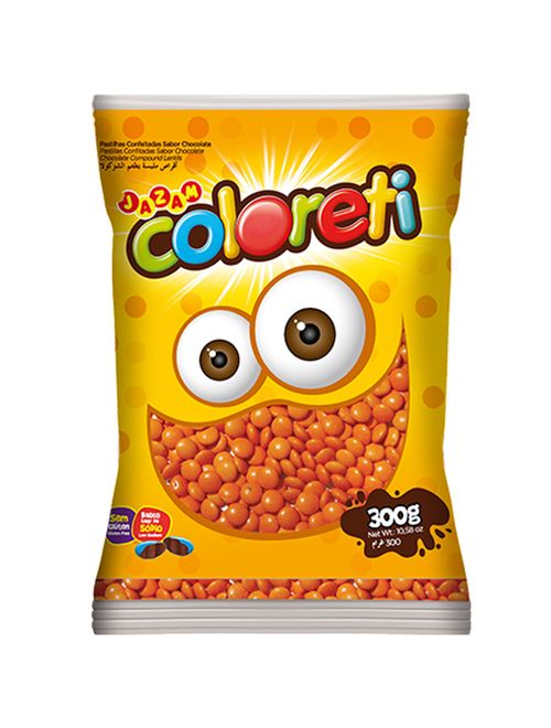 Confeito Chocolate Laranja Coloreti 300g - Jazam