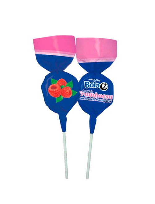 Pirulito Pop Mania Bola7 Framboesa Recheio Mastigável 500g - Riclan