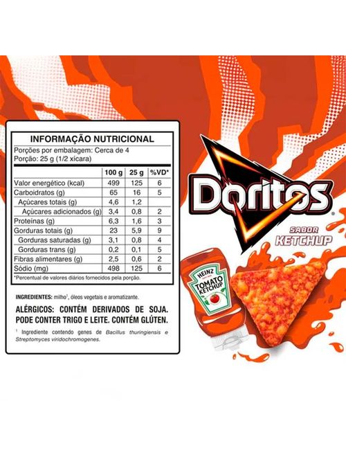 Salgadinho Doritos Ketchup 110g - Elma Chips