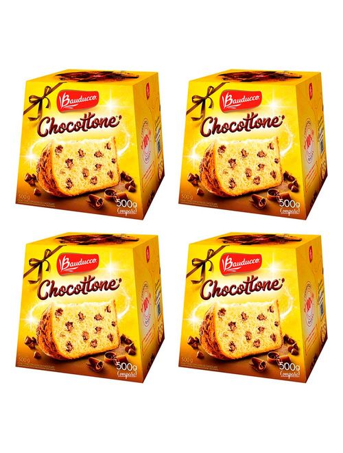 Kit 4 Chocottone Gotas de Chocolate 500g - Bauducco