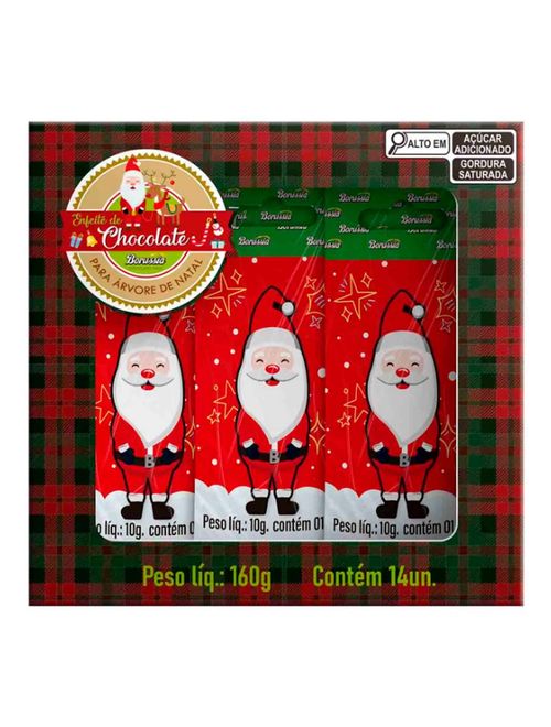Enfeite de Chocolate para Árvore Natal c/14 - Borussia