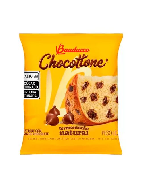 Mini Chocottone Flowpack Gotas de Chocolate 80g c/25 - Bauducco