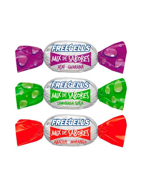 Bala Dura Mix de Sabores Azul Refrescante Freegells 475g - Riclan