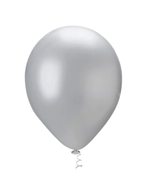 Balão Redondo Pérola Prata Tamanho 9 c/25 - Pic Pic