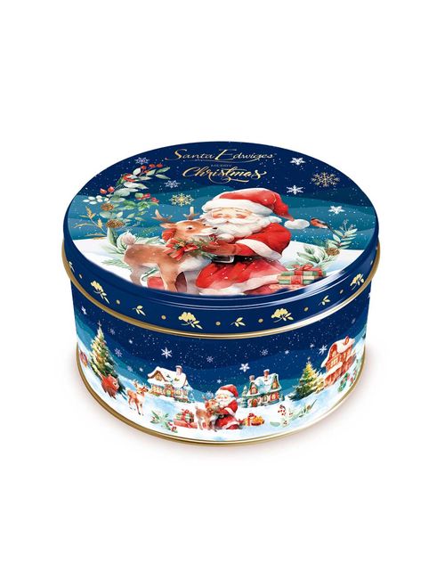 Lata Baby Butter Cookies Natal Boneco Neve Marinho 150g - Santa Edwiges