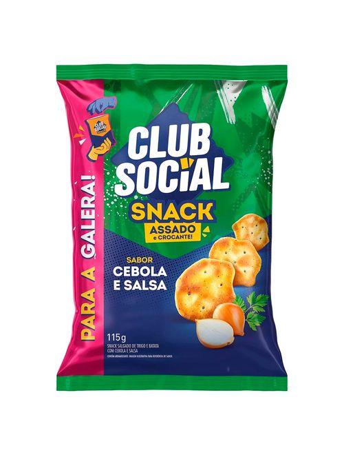 Biscoito Club Social Snack Cebola e Salsa 115g - Mondelez