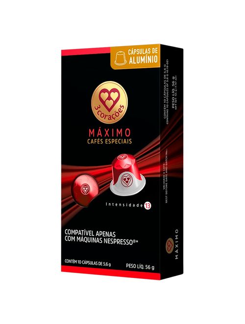 Cápsula Café Espresso Máximo c/10 - Três Corações