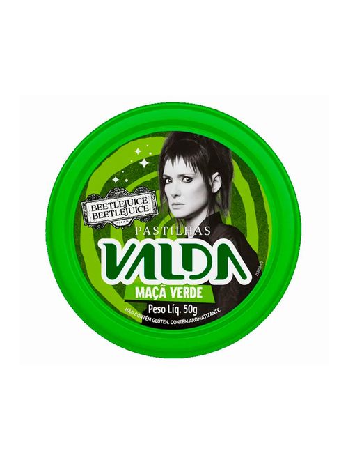 Pastilha BeetleJuice Maçã Verde Mentolada 50g c/10 - Valda