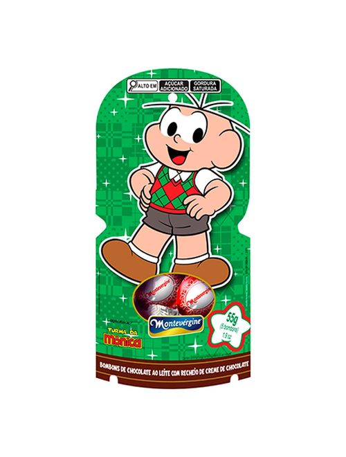 Bombons Recheados Chocolate Natal Turma da Mônica 55g Un - Montevérgine