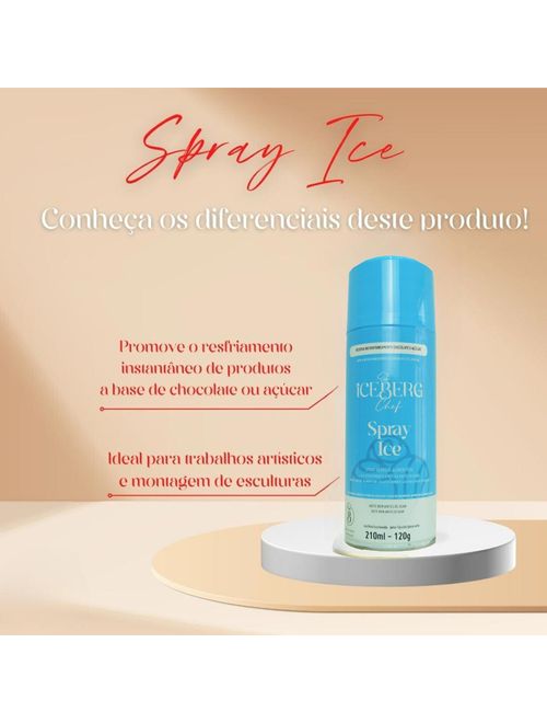 Spray Ice Alimentício Congelante 210ml - Iceberg Chef