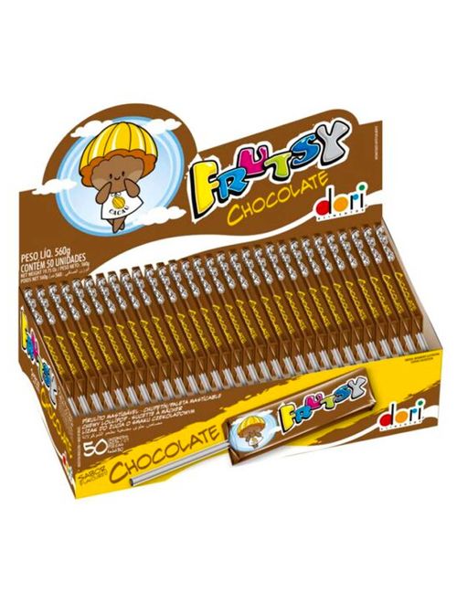 Pirulito Mastigável Frutsy Chocolate c/50 - Dori