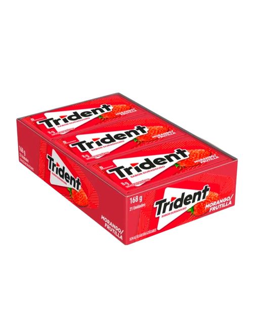 Goma de Mascar Trident Morango c/21 - Adams