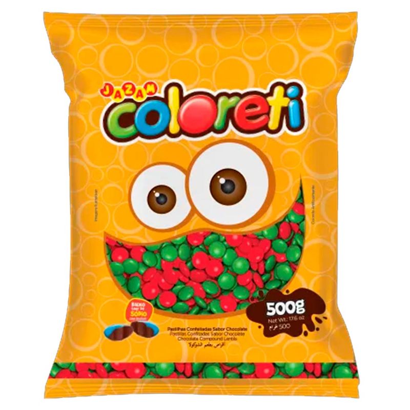 Confeito-Chocolate-Verde-e-Vermelho-Natal-Coloreti-500g---Jazam
