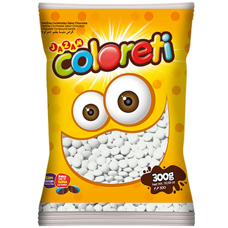 Confeito-Chocolate-Branco-Coloreti-300g---Jazam