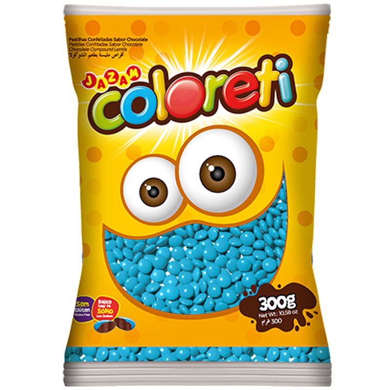 Confeito-Chocolate-Azul-Coloreti-300g---Jazam