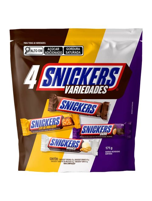 Chocolate Snickers Variedades Sortidos 171g - Mars
