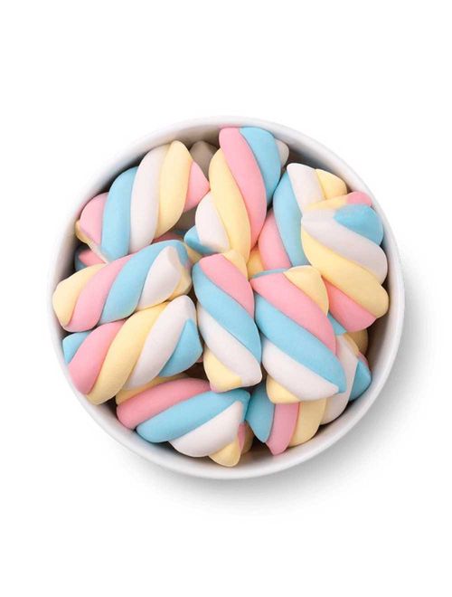 Marshmallow Twist Color 1 Azul, Rosa, Amarelo e Branco 250g - Docile