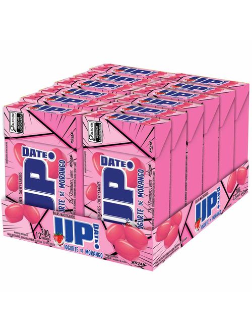 Bala Mastigável Up Date Iogurte de Morango c/12 - Riclan