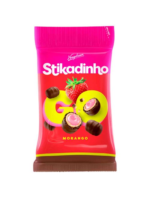 Confeito Wafer Chocolate Stikadinho Go 40g c/18 - Neugebauer