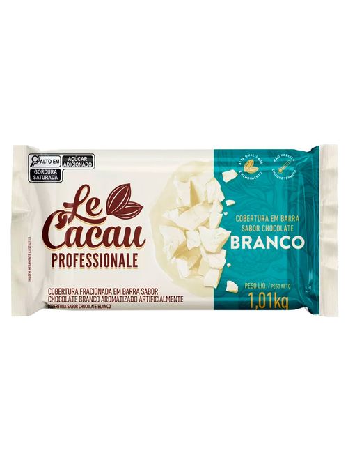 Barra de Chocolate Fracionado Branco 1,01kg - Le Cacau