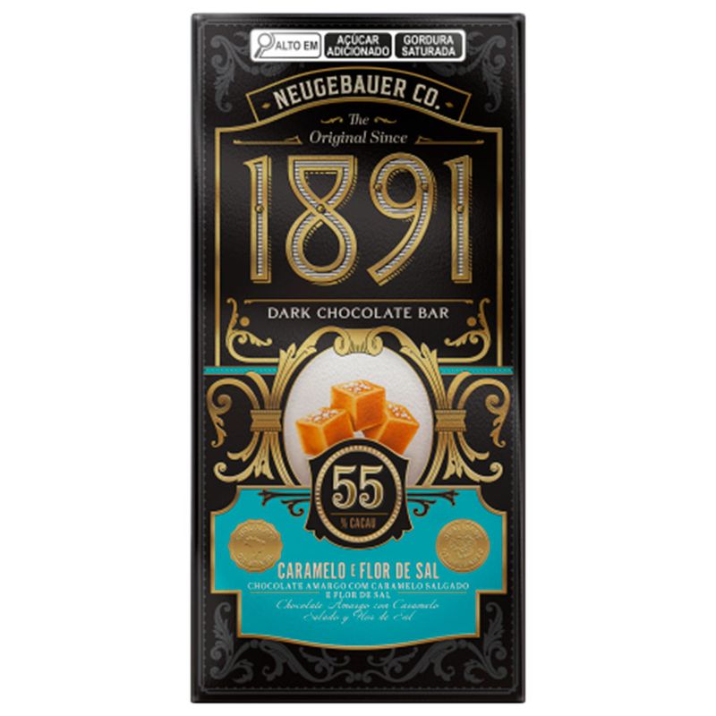 Tablete-de-Chocolate-1891-Amargo-Caramelo-e-Flor-de-Sal-55--Cacau-90g---Neugebauer