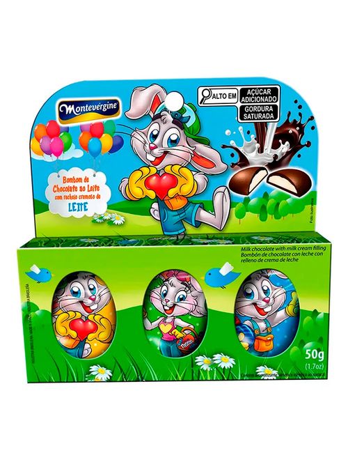 Ovinho Chocolate Recheio Leite 50g - Montevérgine