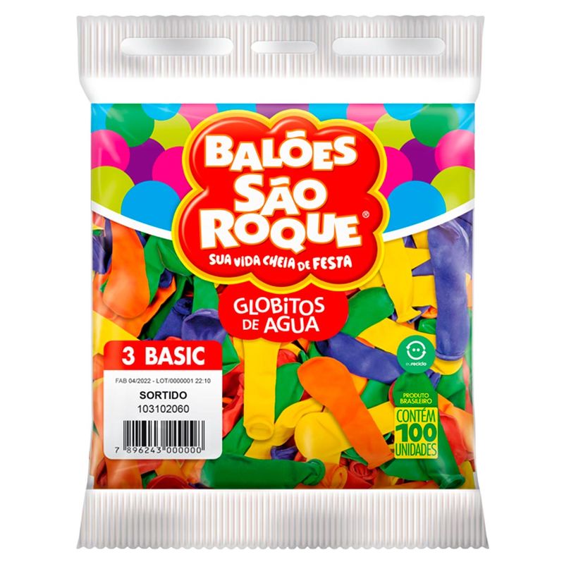 Balao-Sortido-Tamanho-3-Globitos-de-Agua-c-100---Sao-Roque