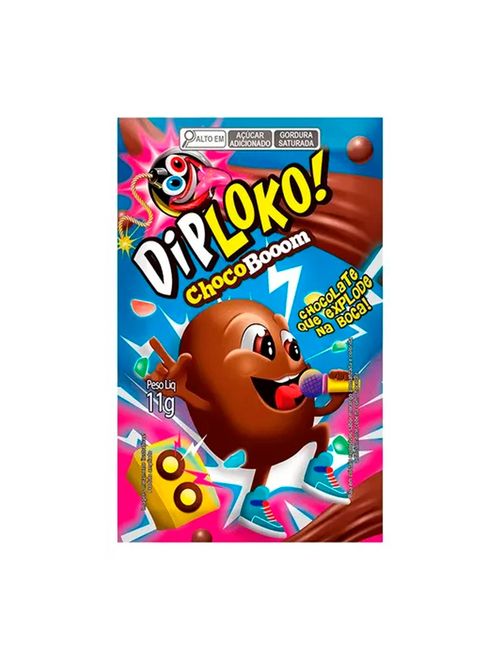 Pirulito Explosivo Dip Loko ChocoBoom 11g c/15 - Danilla