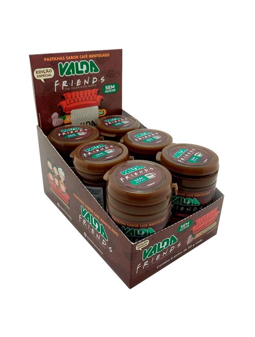 Pastilha Friends Café Mentolado 50g c/6 - Valda