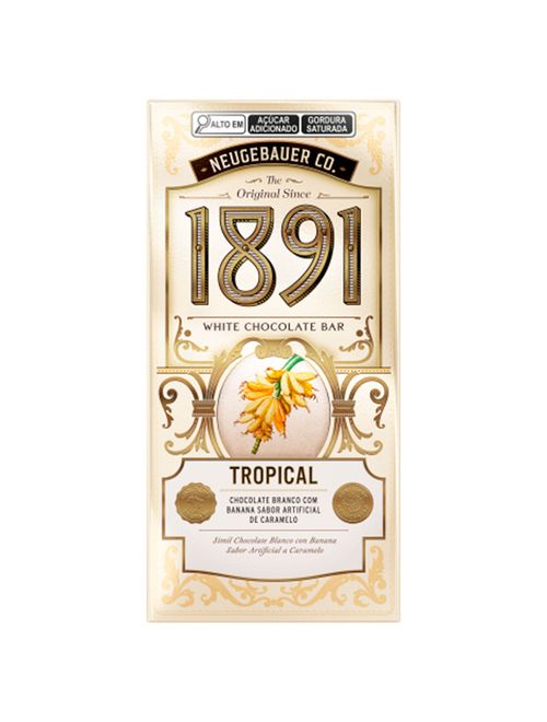 Tablete de Chocolate 1891 Tropical Branco com Cacau 90g - Neugebauer