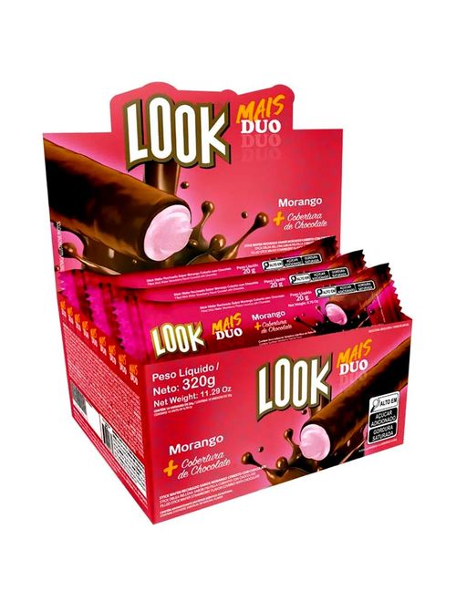 Chocolate Stick Wafer Recheado Mais Duo Morango c/16 - Itamaraty
