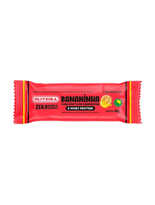 Bananinha com Pasta de Amendoim e Whey Protein Zero Açúcar c/24 - Oliveira